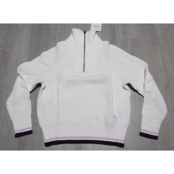 Puma X Arnold Palmer Women's Medium Golf Sweater Warm White 1/4 Zip Preppy - Picture 9 of 9